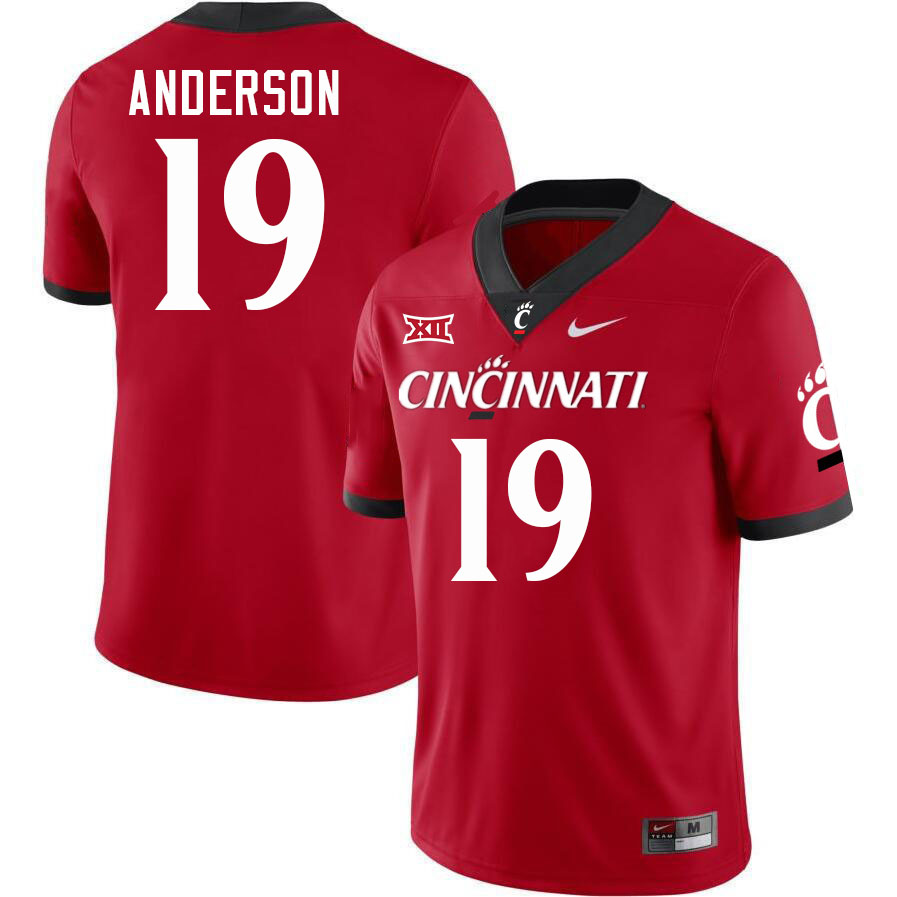 Cincinnati Bearcats #19 Dakarai Anderson College Football Jerseys Stitched-Red